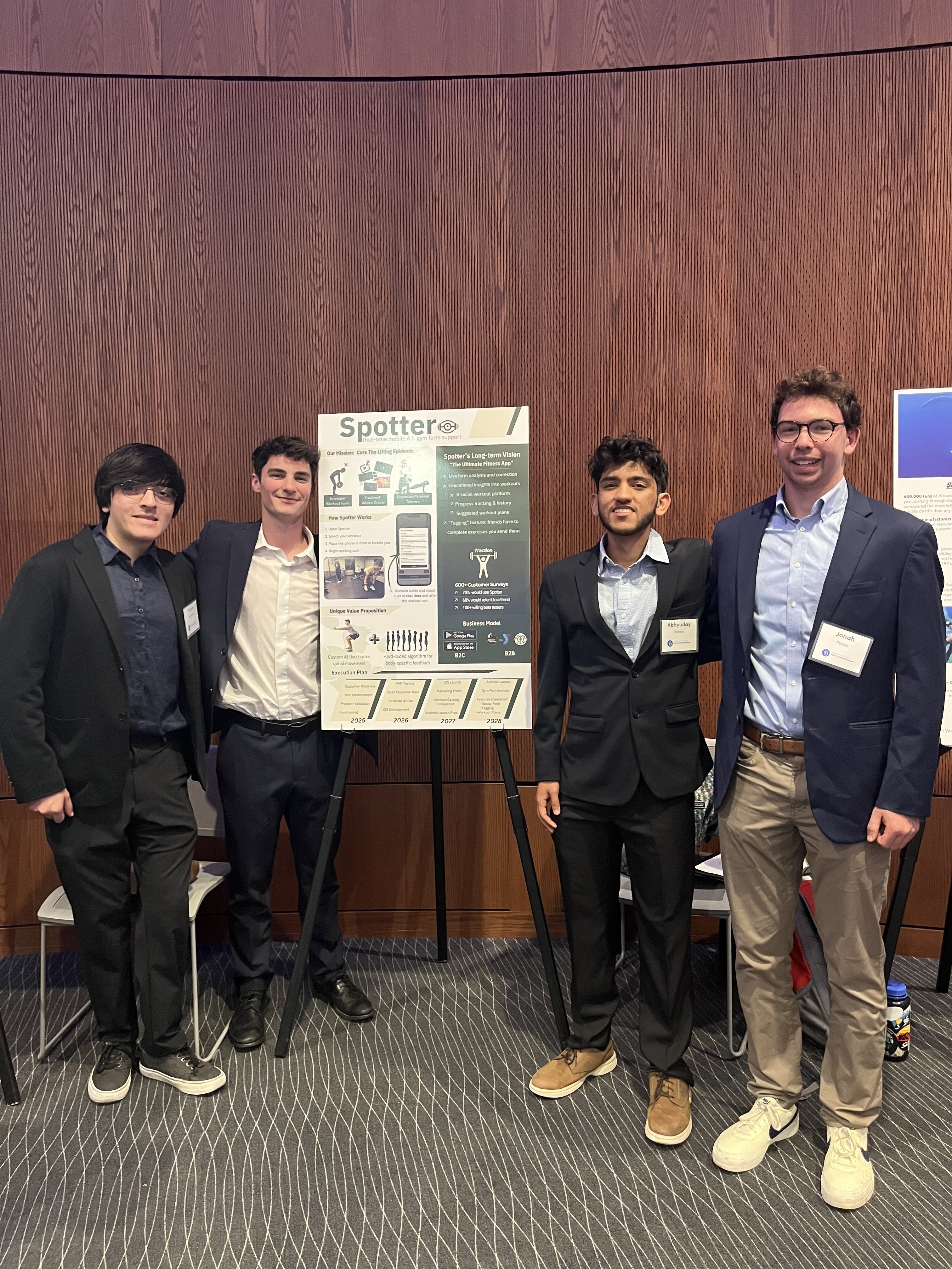 Spotter team presenting the app